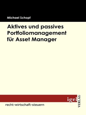 cover image of Aktives und passives Portfoliomanagement für Asset Manager
